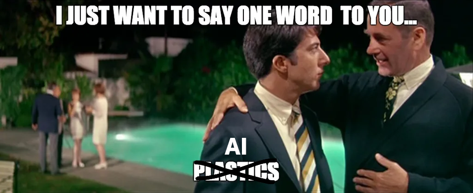 Character from The Graduate giving career advice.